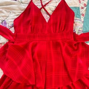 Princess Polly Red Short Romper